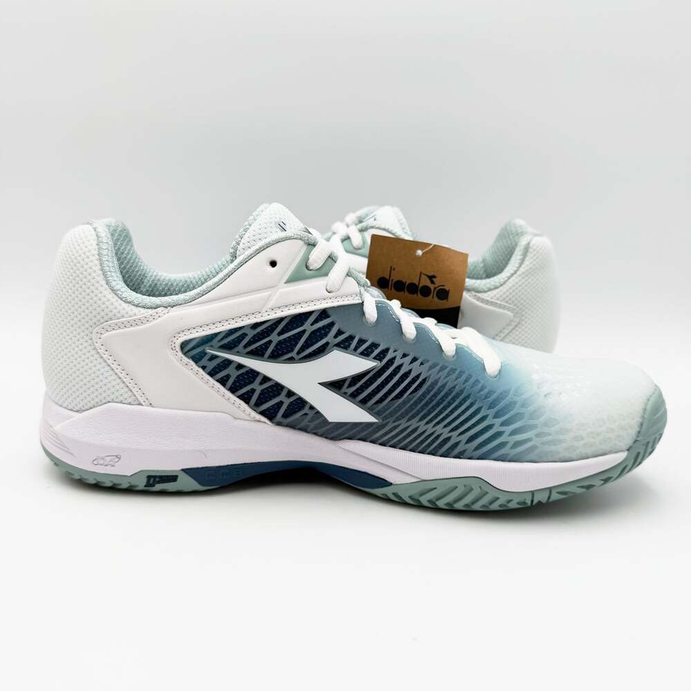 Diadora Womens Speed Competition 7+ AG Tennis Shoes Size 10 EU 41 Blue White NWT - Picture 5 of 14